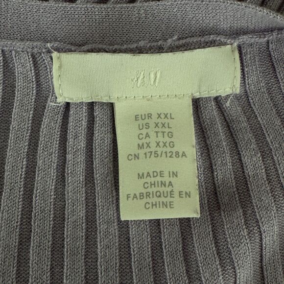 H&M Rib Knit Button Up Cardigan Sweater Women's Plus Size XXL - Picture 3 of 6